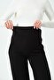 Maternity Stretchy Abdominal Band Adjustable Waist Thermal Wide Leg Sweatpants Black - 6
