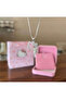 Y2K Hello Kitty Silver Color Stone Gift Necklace with Gift Box and Bag - 3