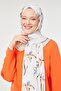 Gold Flower Printed Mono Crepe Shawl - 2