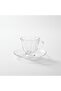 Olive Glass 6-Person Turkish Coffee Espresso Cup Set with Saucers – 6 X 90 ml - 4