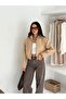 Women's Pocket Detailed Zippered Cashmere Bomber Jacket - 2