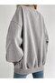 Women's Oversized Usa Printed Crew Neck Sweatshirt - 6