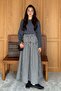 Black Gingham Pattern Skirt