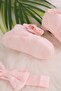 Pink Ruffled Ribbon Baby Girl Booties Bandana Set - 4