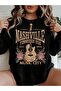 Harf & Gitar Printed Round Neck Long Sleeve Sweatshirt