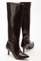 Syt-2025 Brown Crocodile Pattern Casual Women's Boots - 5