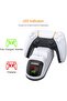 BEJOY PS5 Dual Controller Charging Station with LED Indicator, White - 3