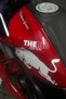 White Color the Red Edition Bull Energy Sticker Set for Tvs Raider (Only One Side) - 2
