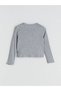 Lcw Kids Gray Crew Neck Sequin Embroidered Girls' T-Shirt - 5