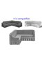 L Shaped Sofa Cover with Pleated Fabric, Skirt. 1 Pcs Stretchy L Seat Cover with Sponge - 2