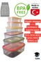 Plastic Storage Container Rectangular Colored Lids 6 Pieces 300-500-800-1200-1900-2900 ml - 3