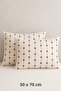Pillowcase 2 Pieces 100% Cotton Cotton Zipper Closure Overlock Stitch Luxury Case