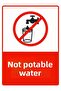 Do Not Drink Isg Warning Sign Pvc A4 21X30 cm