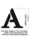 Stencil Letter Painting Template X034-Greek Alphabet Letter Height 7 cm - 3