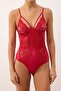 Kırmızı Dantel Örme Body THMAW26BD00020 - 5