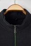 Gray Regular/Normal Cut Textured Label Detailed Zippered Sweatshirt Tmnaw26Sw00062 - 7