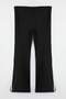 Black Diver/Scuba Fabric Stripe Detailed Spanish Leg Yoga Knitted Sports Leggings Tbbaw26Bv00003 - 5