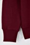 Burgundy Regular/Normal Cut Textured Label Detailed Zippered Sweatshirt Tmnaw26Sw00062 - 8