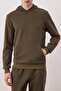 Khaki Regular/Normal Cut Hooded Textured Sweatshirt Tmnaw26Sw00068 - 3