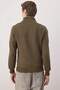 Khaki Regular/Normal Cut Textured Label Detailed Zippered Sweatshirt Tmnaw26Sw00062 - 4