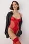 Kırmızı Puantiyeli Dantel Kapsız Body THMAW26BD00016 - 4