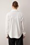 Ecru Thessaloniki Polo Collar Buttoned Oversize Shirt Twoaw26Go00117 - 5