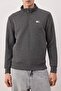 Gray Regular/Normal Cut Textured Label Detailed Zippered Sweatshirt Tmnaw26Sw00062 - 3