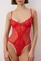 Kırmızı Puantiyeli Dantel Kapsız Body THMAW26BD00016 - 2