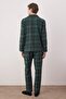 Green Regular Fit Plaid Woven Pajama Set Tmnaw22Pt1080 - 5