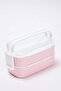2-Piece Lunch Box with Fork and Spoon/Meal Carrying/Storage Box Gray Tphaw26Skb00002 - 2