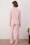 Pembe %100 Pamuklu Uyku Temalı Kuzu Desenli Örme Pijama Takımı THMAW26PT00046 - 4