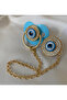 Evil Eye Beaded Pacifier Set – Gold Plated Zircon Stone Pacifier Chain Baby Gift - 3