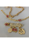 Gold Plated Zircon Stone Pacifier Set - Mashallah Needle & Baby Tag Included - 3