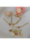 Gold Plated Zircon Stone Pacifier Set - Mashallah Needle & Baby Tag Included - 4