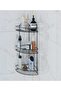 Adhesive Bathroom Organizer – Metal Shampoo Holder Shower Shelf Corner Organization - 3