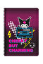 Licensed Kuromi A4 80 Sheets Lined Cardboard Cover Spiral Notebook