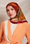 وشاح حريري من التويل بنمط مختلط باللون الفوشيا