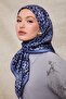 وشاح حريري من التويل بنمط الفهد الأزرق - 2