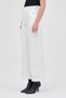 White Pleated Detail High Waist Palazzo Women's Pants 4003A - 3