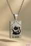 Cat Tarot Card the Emperor |   316L Steel Necklace