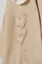 Seasonal Long Sleeve Baby Girl Romper with Collar, 100% Cotton, Snap Fasteners, with Booties, 3-9 Months, Beige - 6