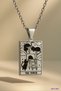 Cat Tarot Card the Tower Tower |   316L Steel Necklace