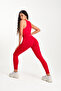 Red Sculpta Series (High Shaping Effect) Ruched Hips Shaping Push-Up Women's Sports Leggings - 8
