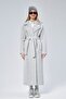 Gray Buklet Kaşe Oversized Coat