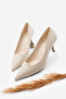 Women's Stiletto Pointed Toe Thin Classic Heeled Shoes Loresta Beige