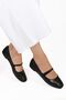 Black Belt-Detail Women's Ballet Flats - 2