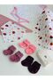 Muslin & Bamboo Newborn Gift Set (Blanket, Handkerchief, Bib, Bodysuit, Socks) - 5