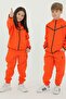 Hooded Stripe Print Detailed Boy's Tracksuit Set - 5