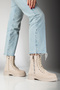 Design Lace-Up Boots Women |   Thick Sole |   Decorative Zippered |   Luxury Combat Bootie