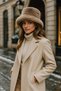 Imported Women's Mink Color Plush Bucket Premium Hat Spk1102-1